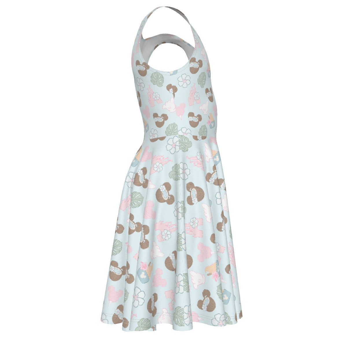 Pastel Island Treats - Kid's Sleeveless Skater Dress