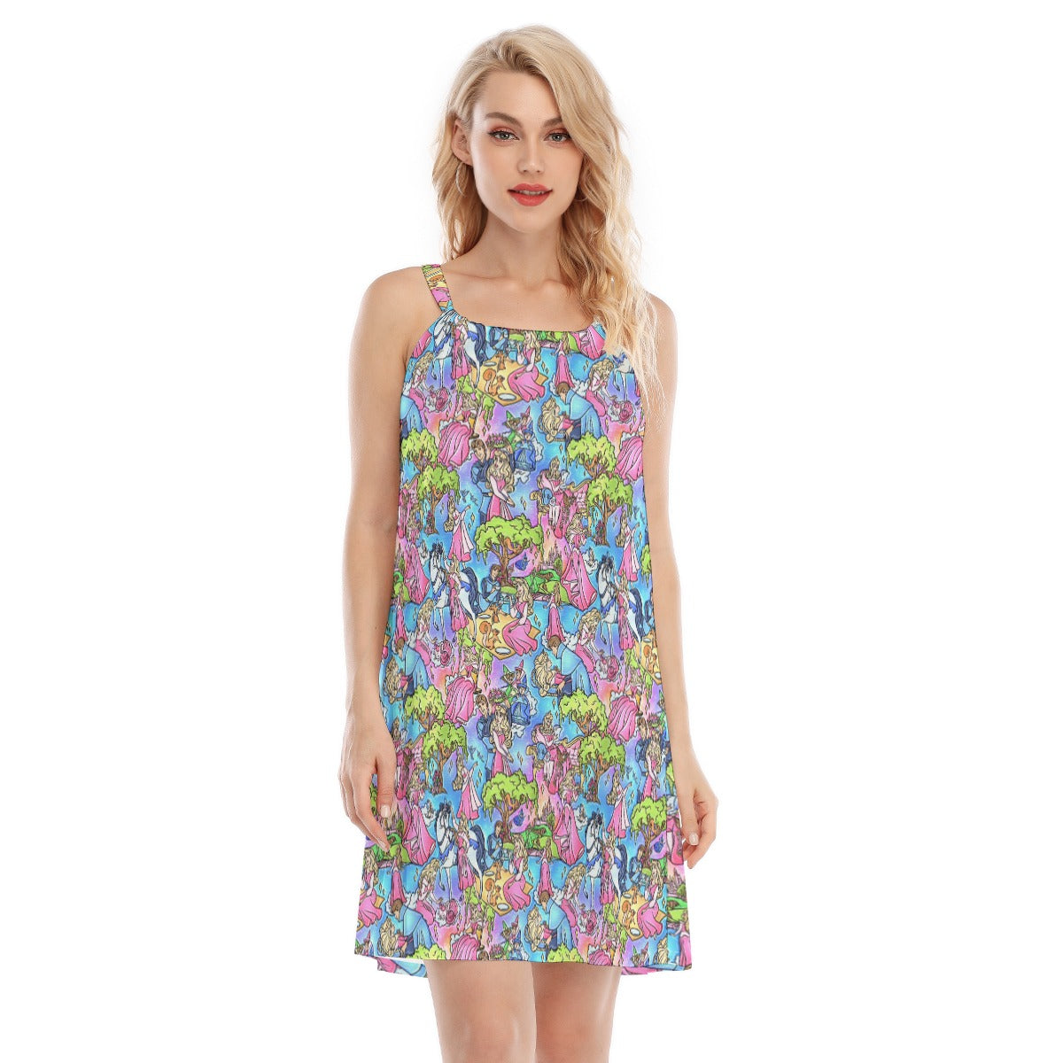 Dreaming Princess Storybook Scenes - Women’s Adjustable Sundress