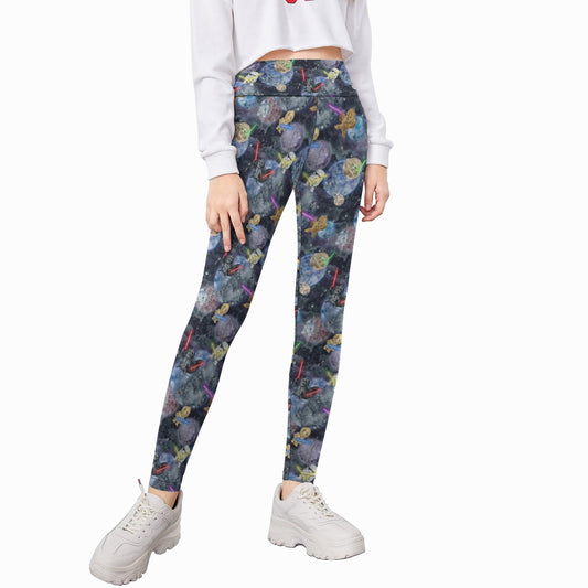 Watercolor Cosmic Battle - Kid's Leggings