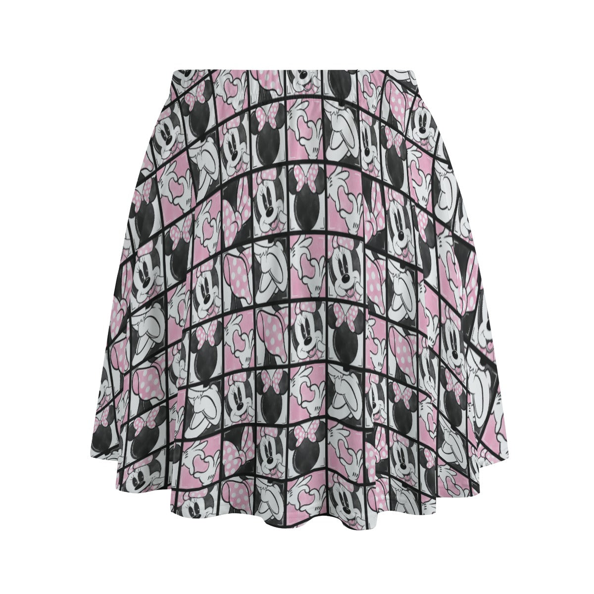 Mouse Bow Block Party - Women's Pocket Skater Skirt