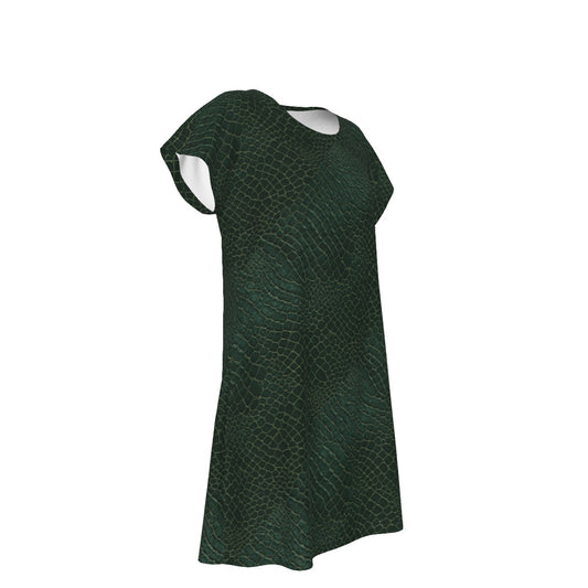 Animal Print - Alligator - Women's T-Shirt Dress