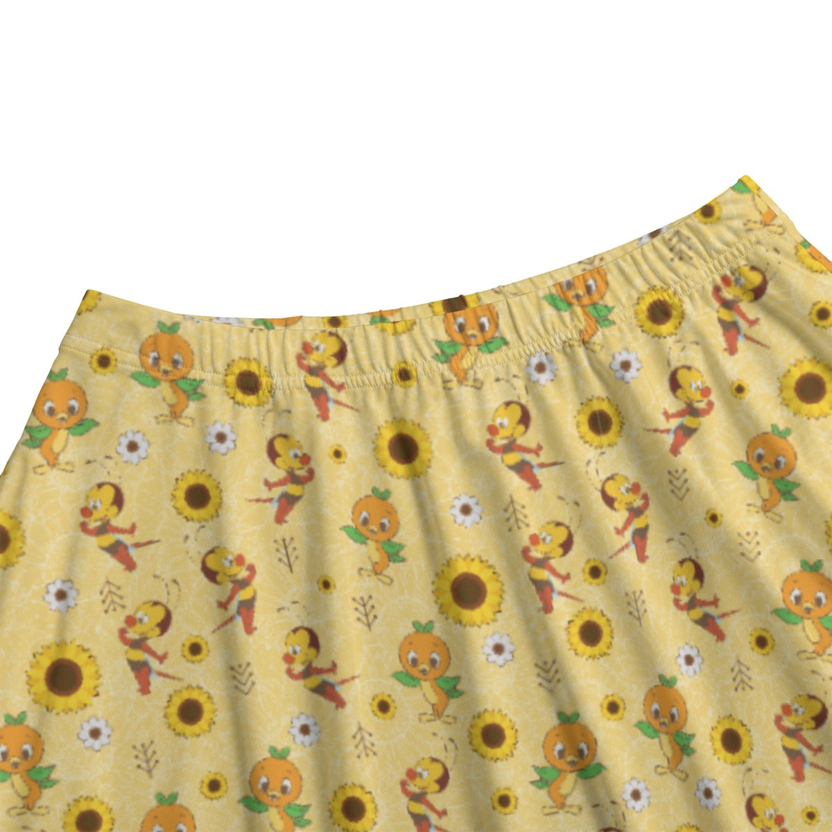Cheerful Bee & Citrus Bird - Women’s Pocket Midi Skirt