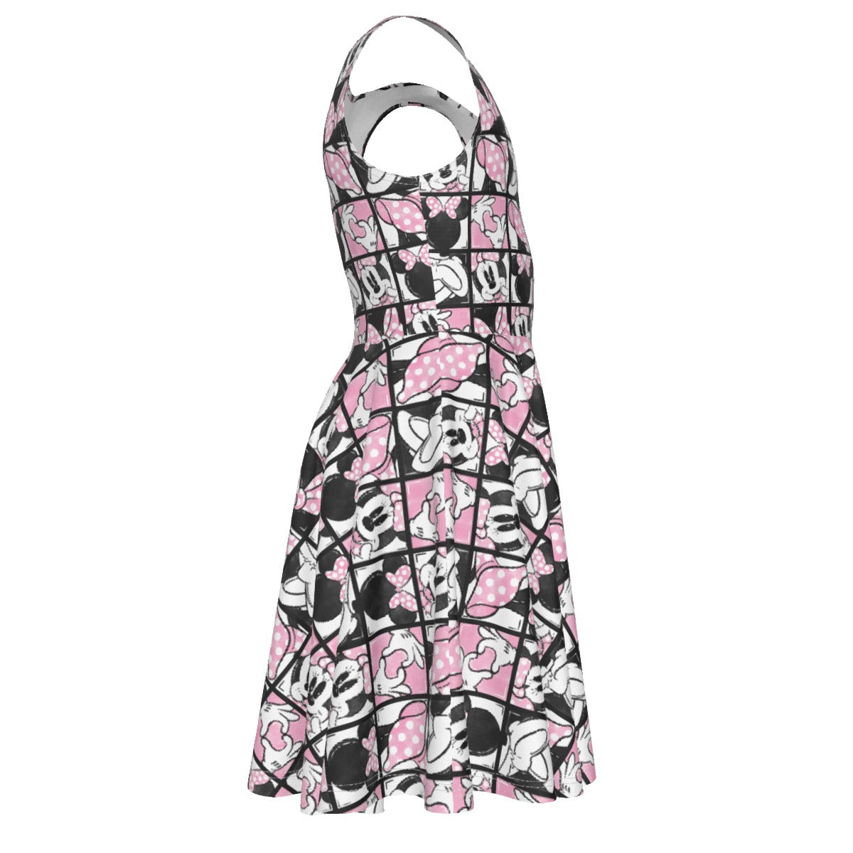 Mouse Bow Block Party - Kid's Sleeveless Skater Dress