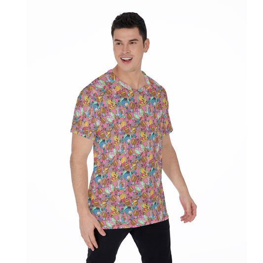 Tattoo Hearts Woodland Friends - Men's Short Sleeve T-Shirt