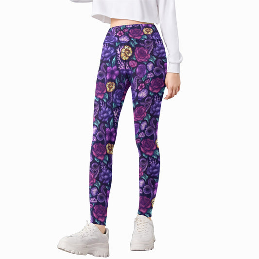 Fairytale Florals – Dark Sea Witch - Kid's Leggings