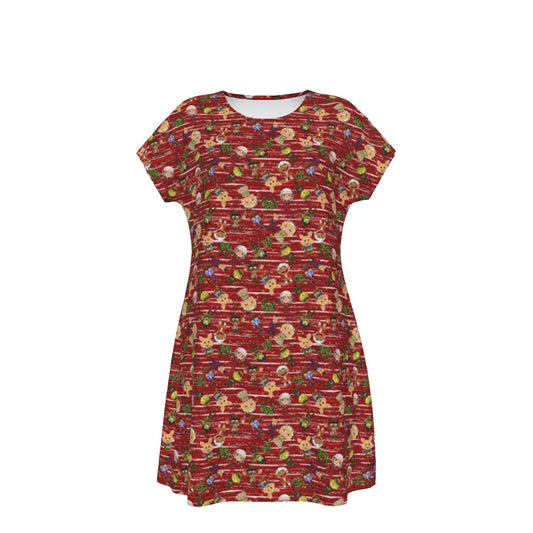 A Very Festive Puppet Christmas - Women's T-Shirt Dress