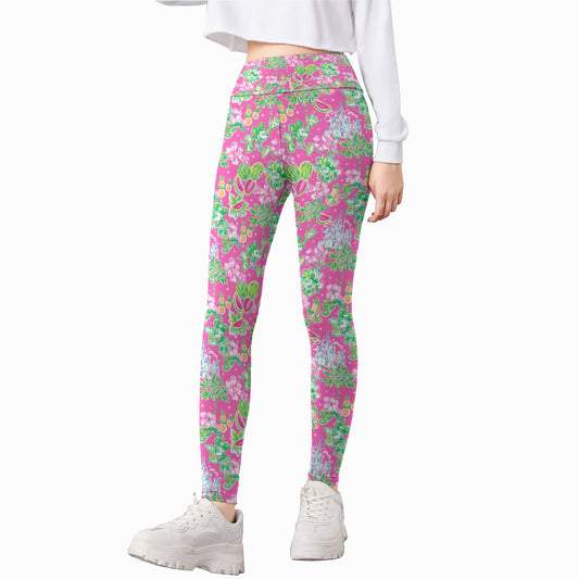 Bright Tropical Vibes - Watermelon Mouse Duo - Kid's Leggings