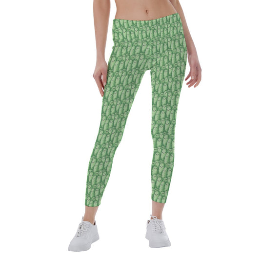 Kawaii Pickle Party - Women's Yoga Leggings