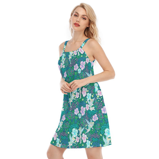 Pixie in Neon Blooms - Women’s Adjustable Sundress