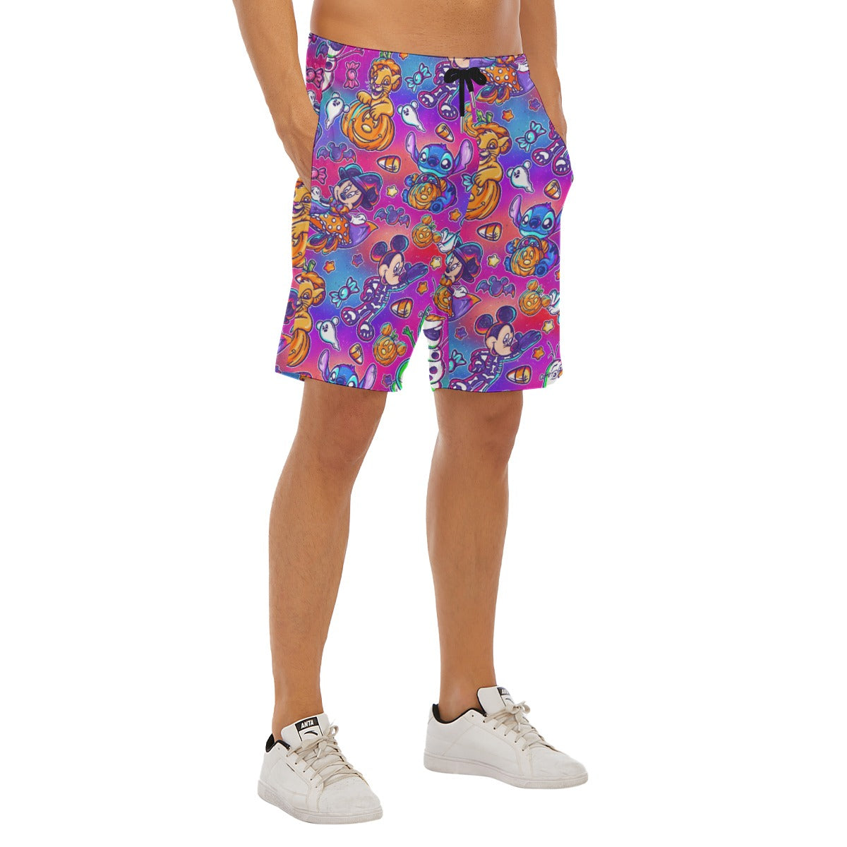 Classic Character Halloween Mashup - Men’s Pocket Beach Shorts
