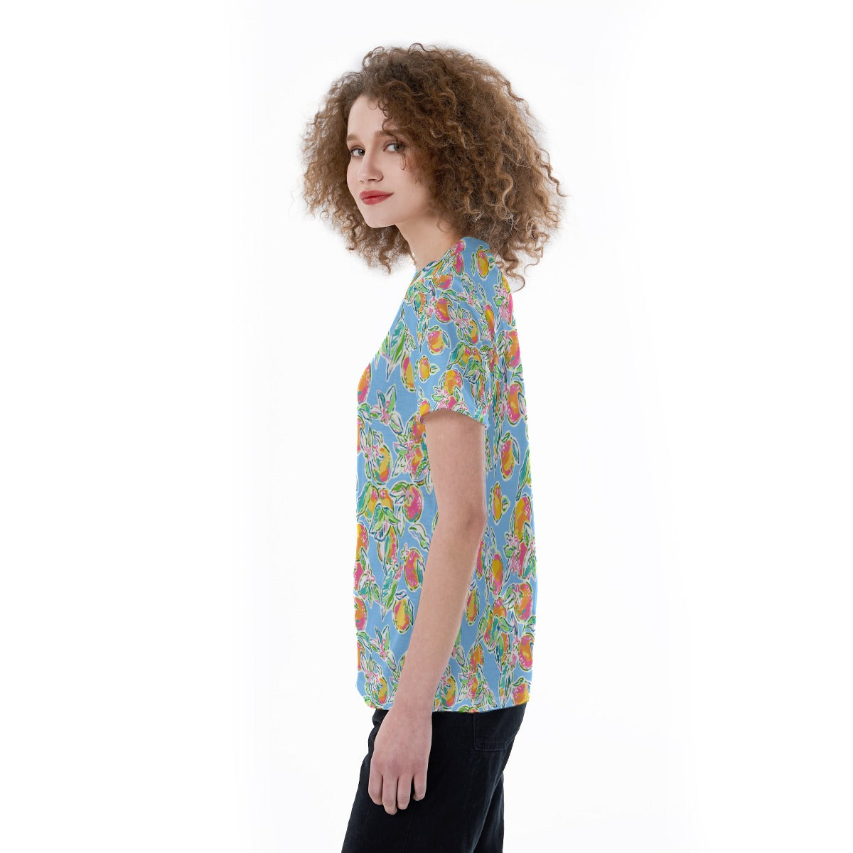 Peachy Keen - Women's Short Sleeve V-Neck T-Shirt