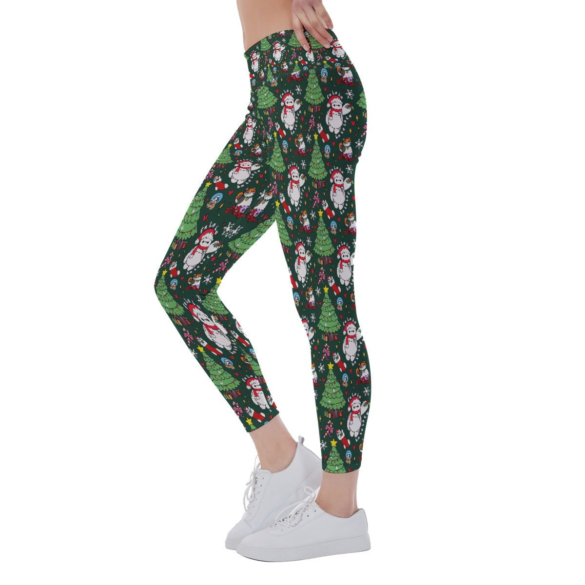 Robot Christmas Cheer - Women's Yoga Leggings