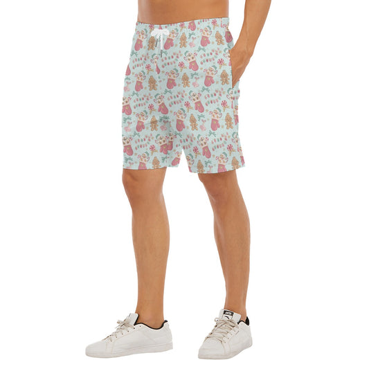 Cheeky Chipmunks Candy Cane Cheer - Men’s Pocket Beach Shorts