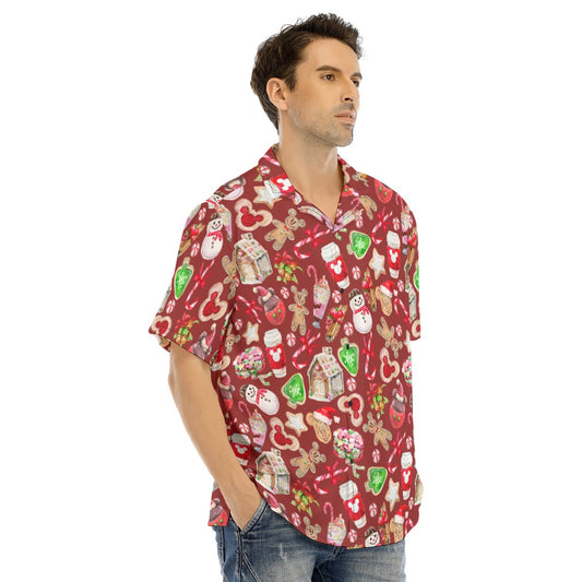Christmas Snack Goals - Men's Hawaiian Button Up Shirt