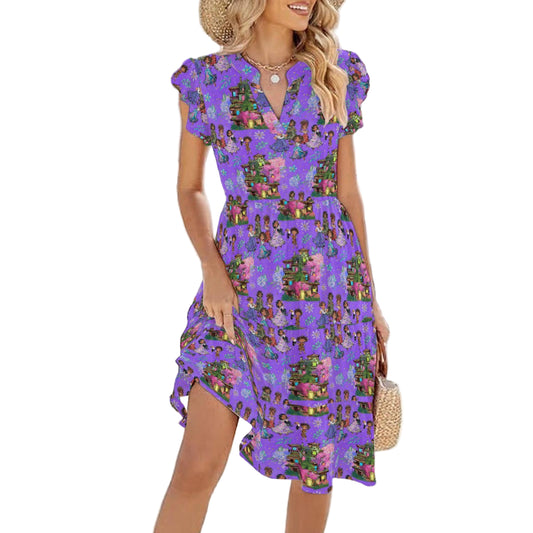 Whimsical Family Magic - Women's Tiered Pocket Midi Dress