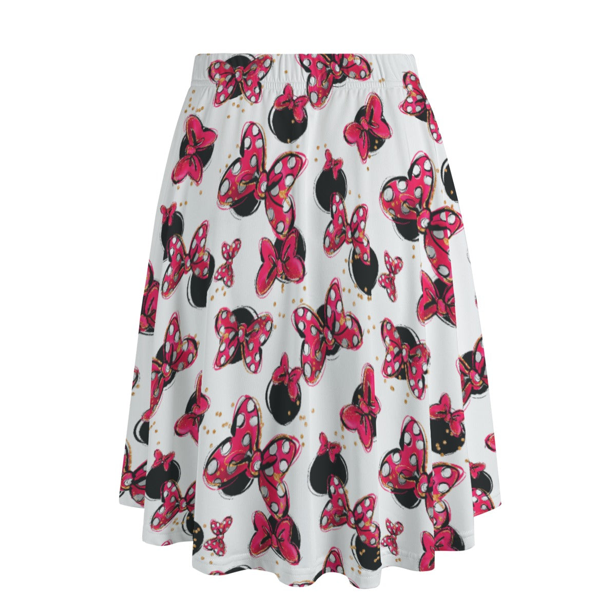 Polka Dot Bows & Mouse Ears - Women’s Pocket Midi Skirt