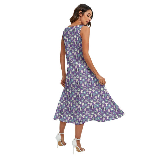 Tomb Sweet Tomb - Women’s Diagonal Pocket Midi Dress