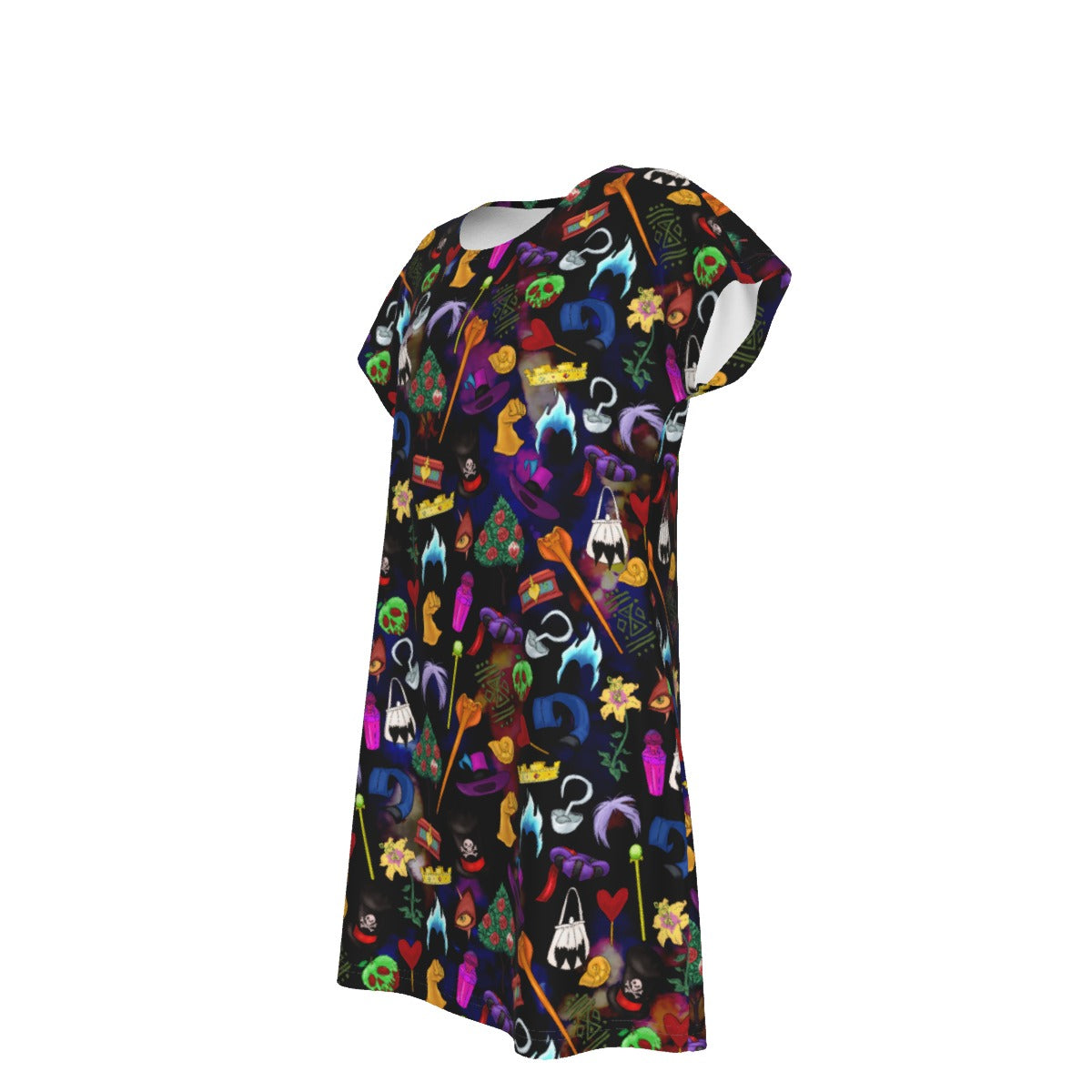 Villainous Icons Collage - Women's T-Shirt Dress