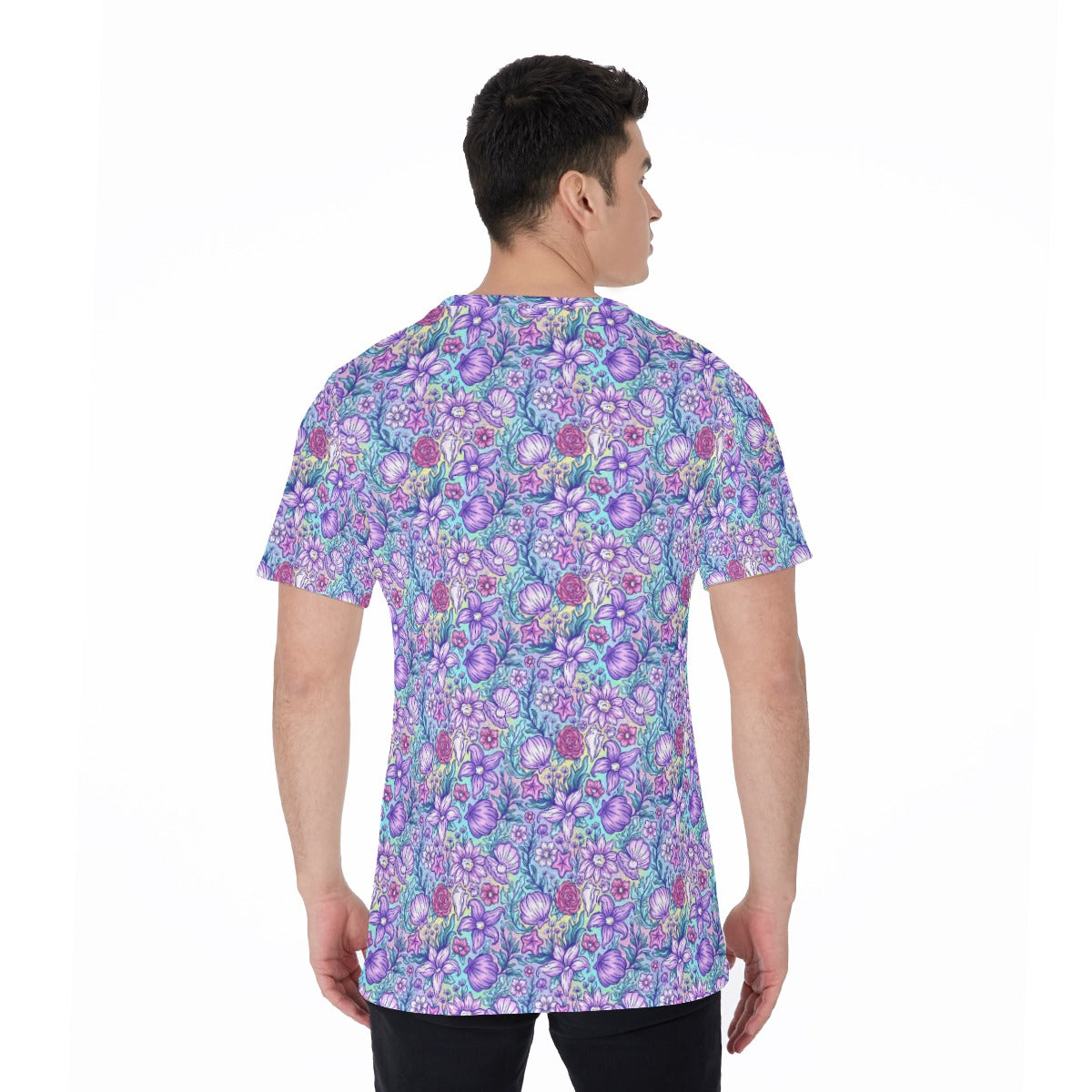 Fairytale Florals – Mermaid Princess - Men's Short Sleeve T-Shirt