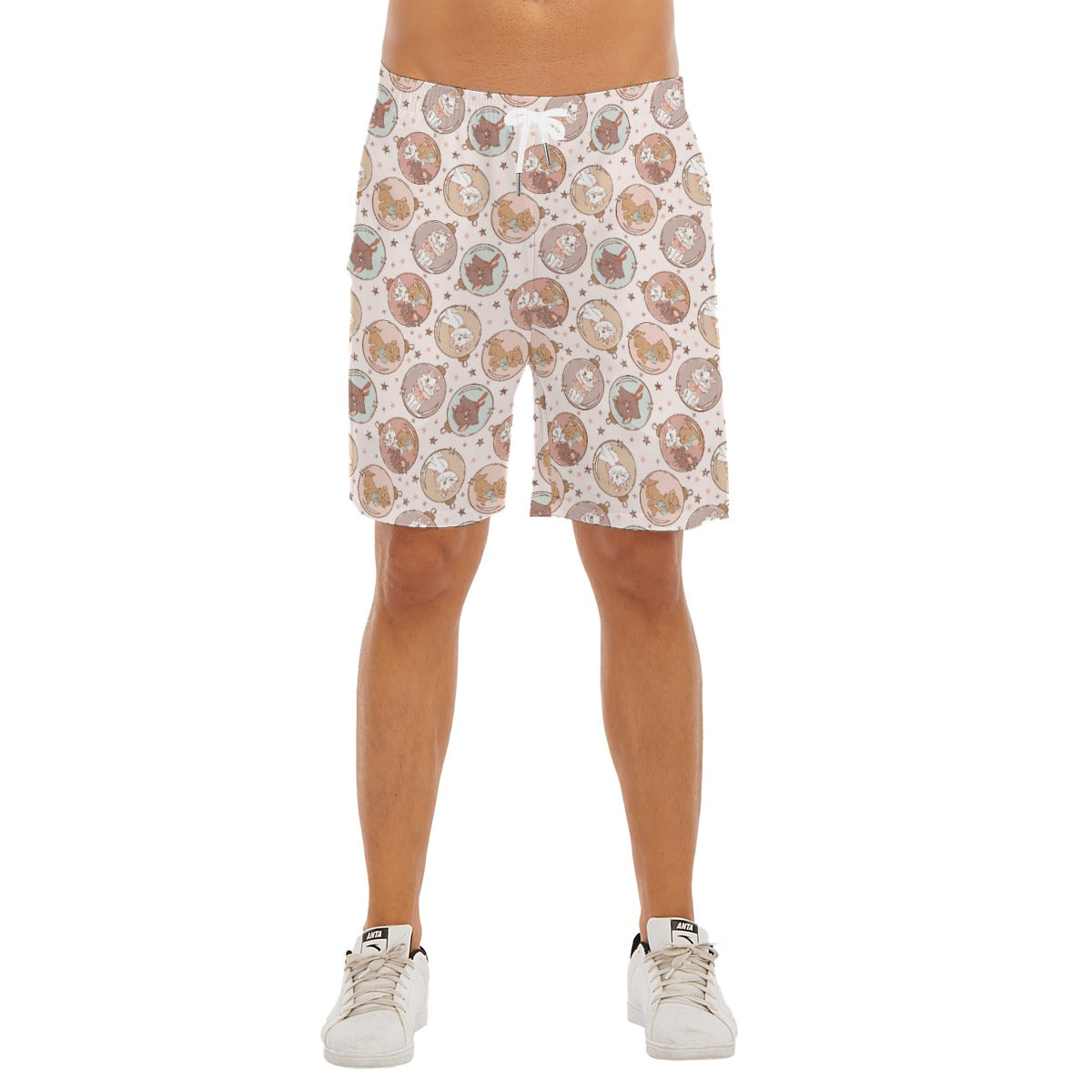 Festive Feline Baublescats - Men’s Pocket Beach Shorts