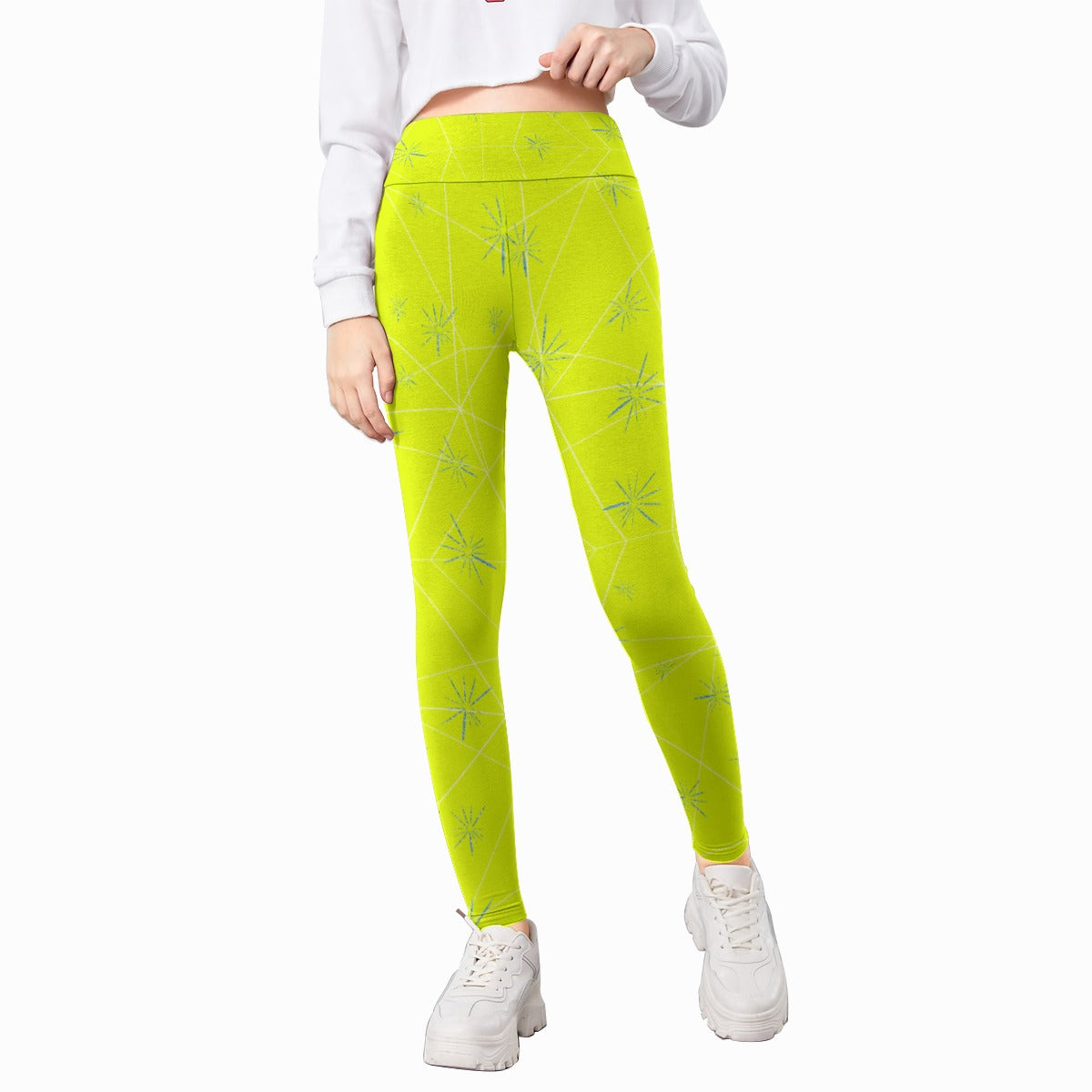 Joyful Blue & Yellow Florals - Kid's Leggings