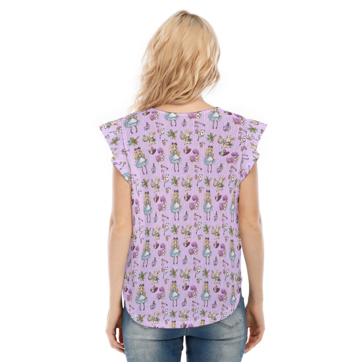 Whimsical Curious Adventure - Women’s Flutter Sleeve Top