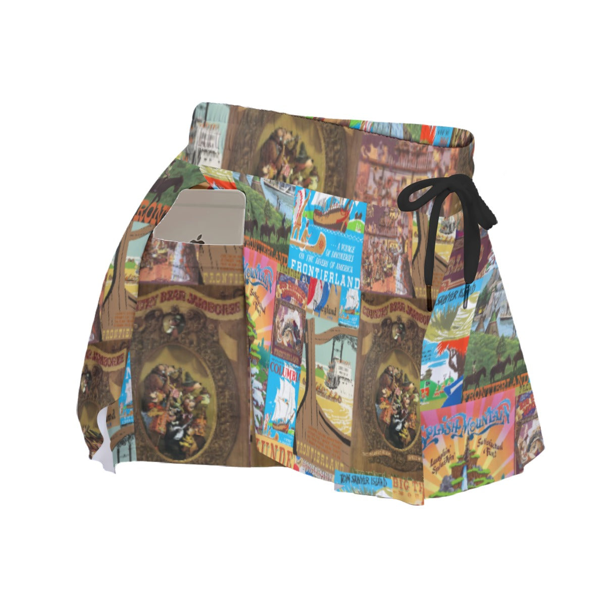 Vintage Frontier Ride Posters - Women's Flowy Pocket Shorts