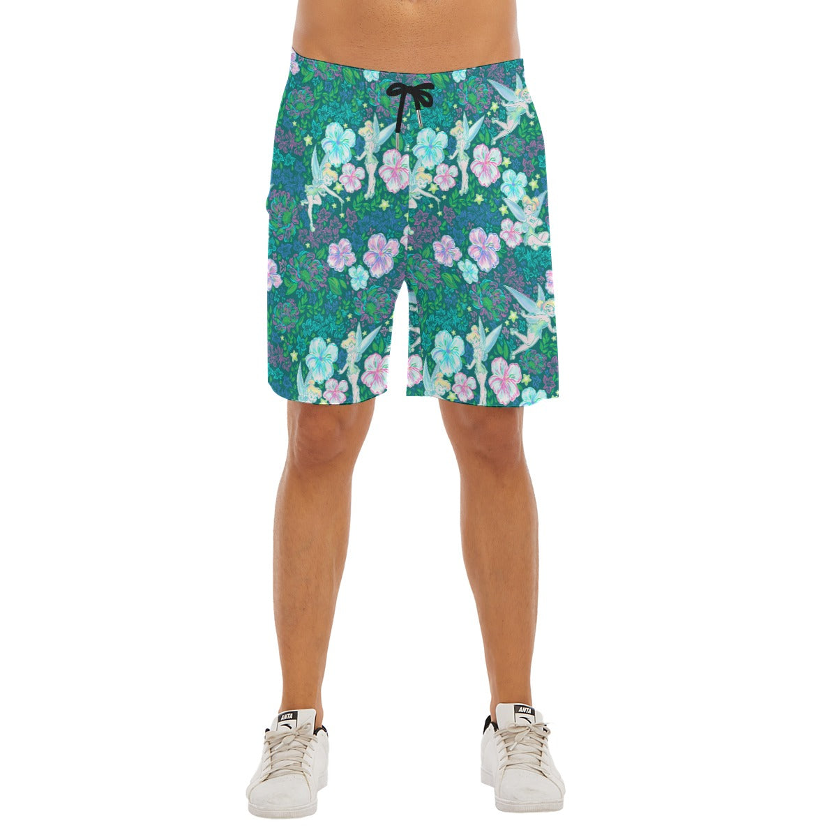 Pixie in Neon Blooms - Men’s Pocket Beach Shorts