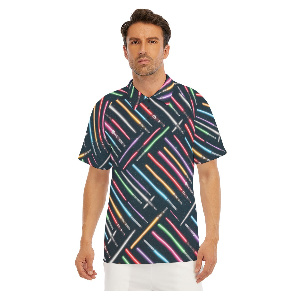 Vibrant Galaxy Sabers - Men's Polo Shirt