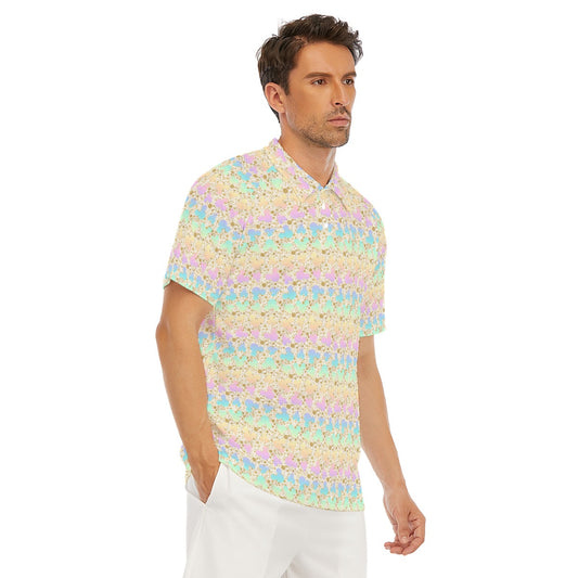 Gold Dot Rainbow Mouse Ears Castle - Men's Polo Shirt