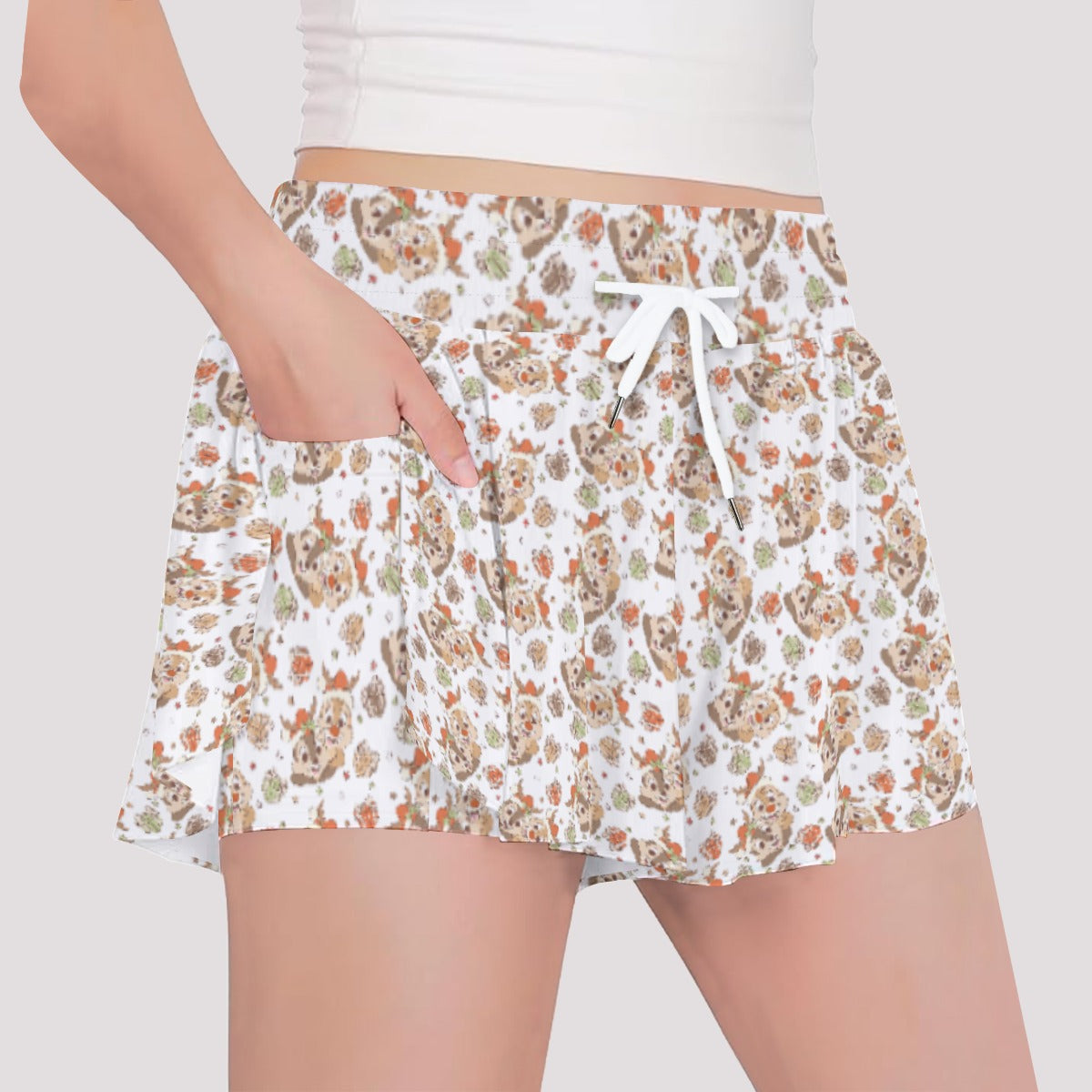 Holiday Mischief Duo - Girls’ Flowy Pocket Shorts