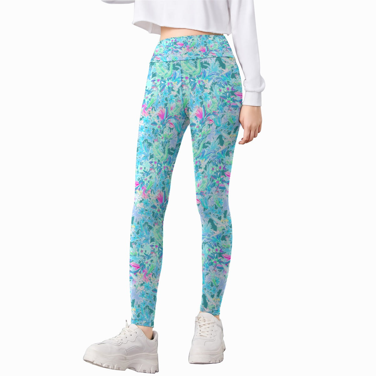 Bright Floral Flight - Neverland Adventure - Kid's Leggings