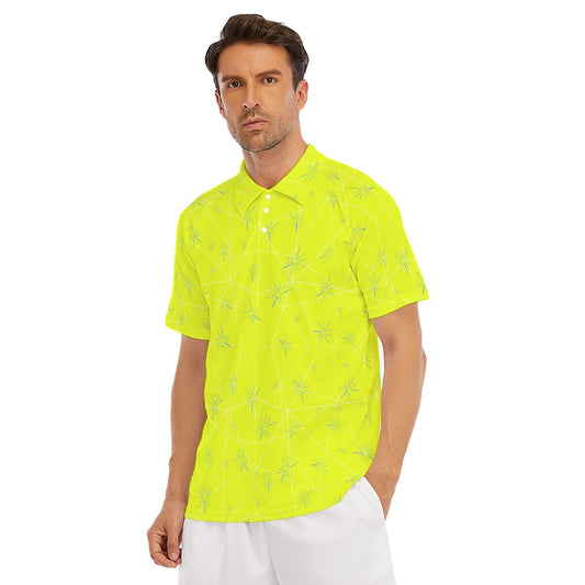 Joyful Blue & Yellow Florals - Men's Polo Shirt