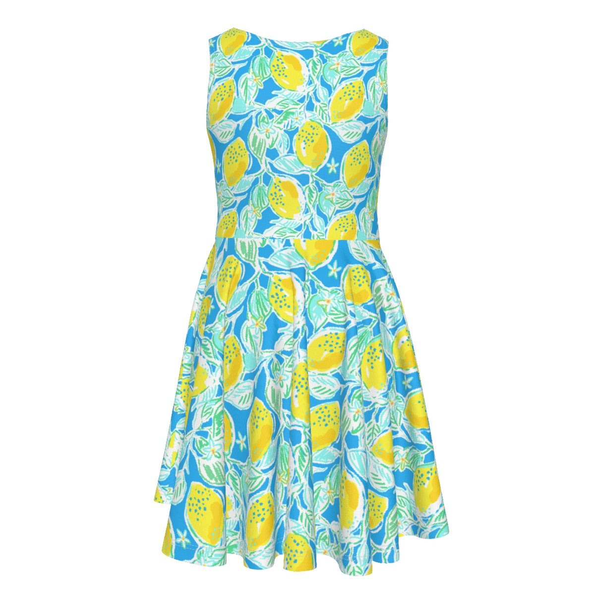 Lemon Drop Daydream - Kid's Sleeveless Skater Dress