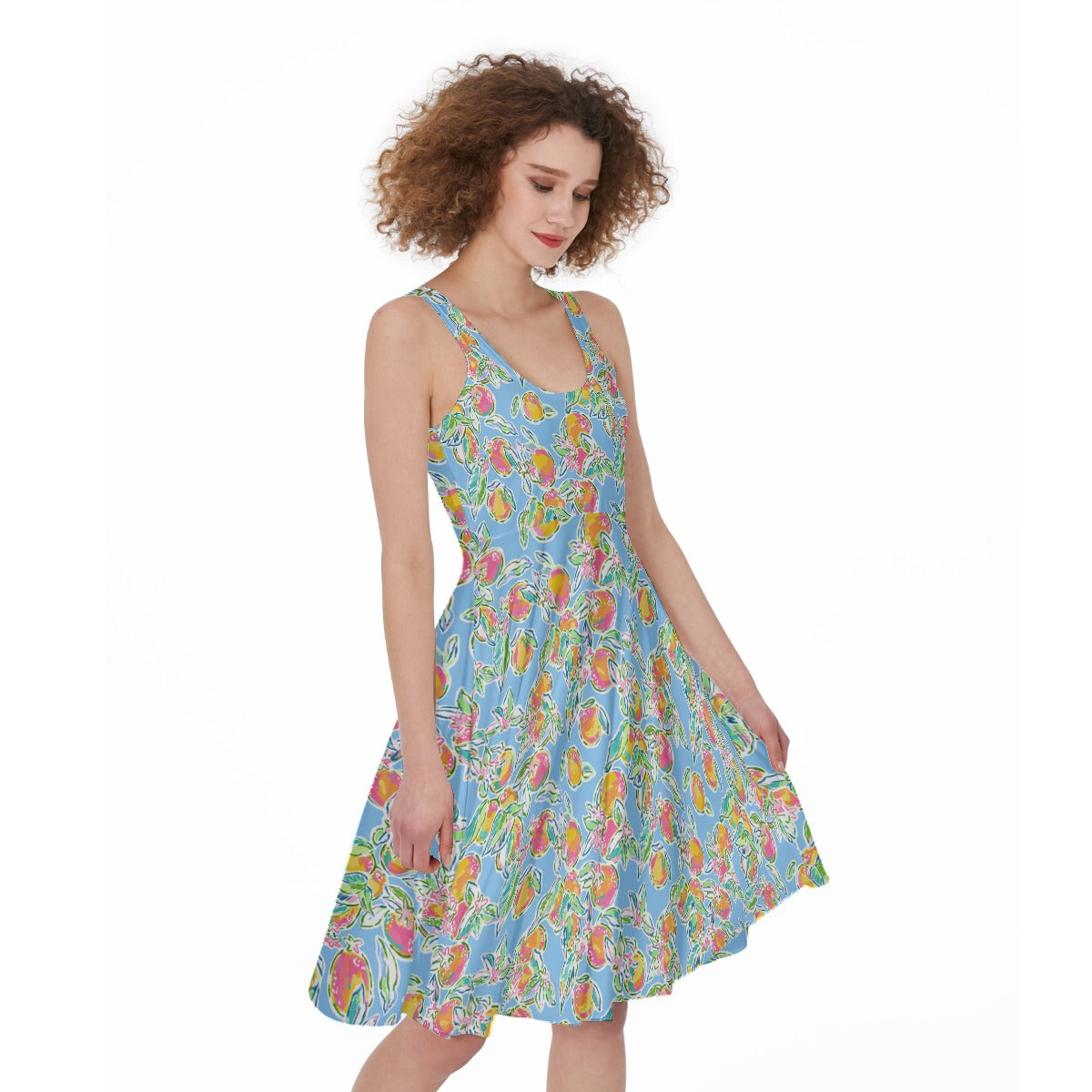 Peachy Keen - Pocket Midi Skater Dress
