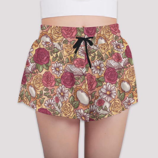 Fairytale Florals – Timeless Tale Blooms - Girls’ Flowy Pocket Shorts