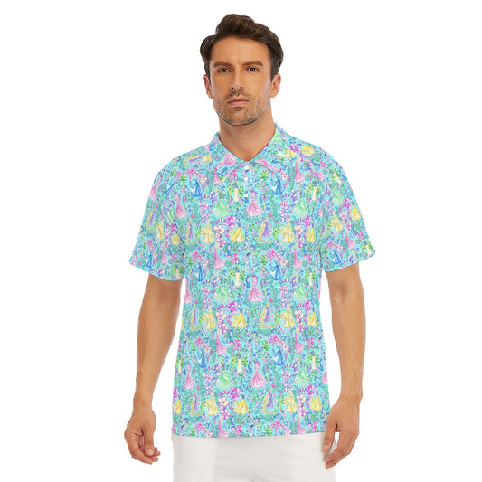 Bright Tropical Princess - Royal Garden Mashup - Men's Polo Shirt