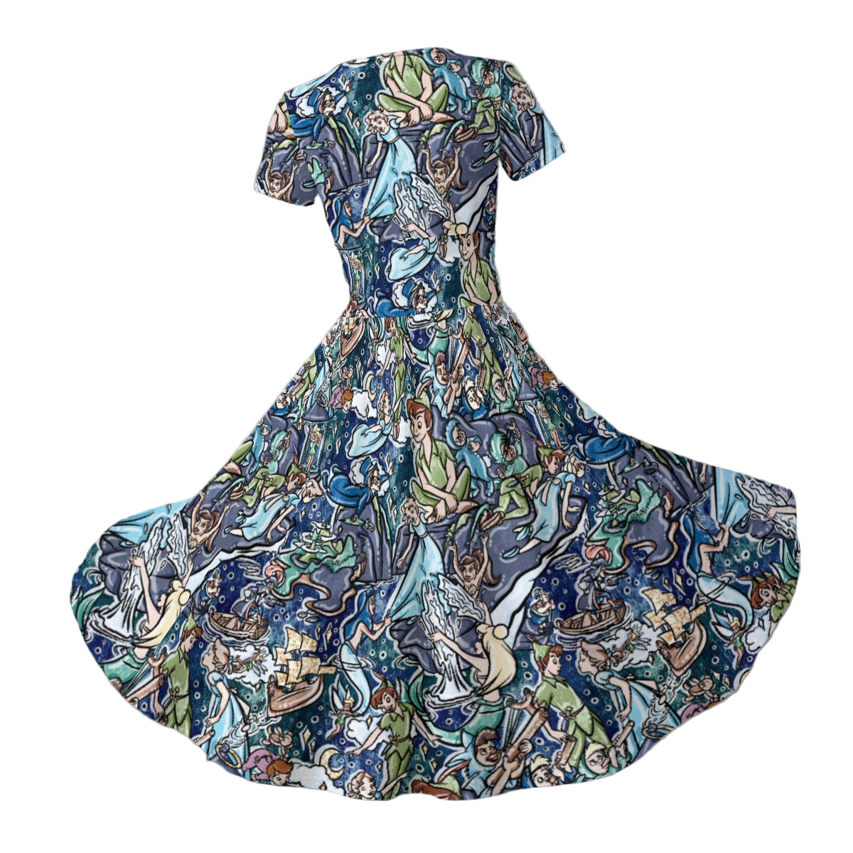 Magical Skybound Adventure - Women's V-Neck Ruched Midi Dress