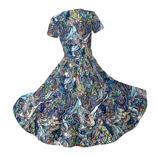 Magical Skybound Adventure - Women's V-Neck Ruched Midi Dress