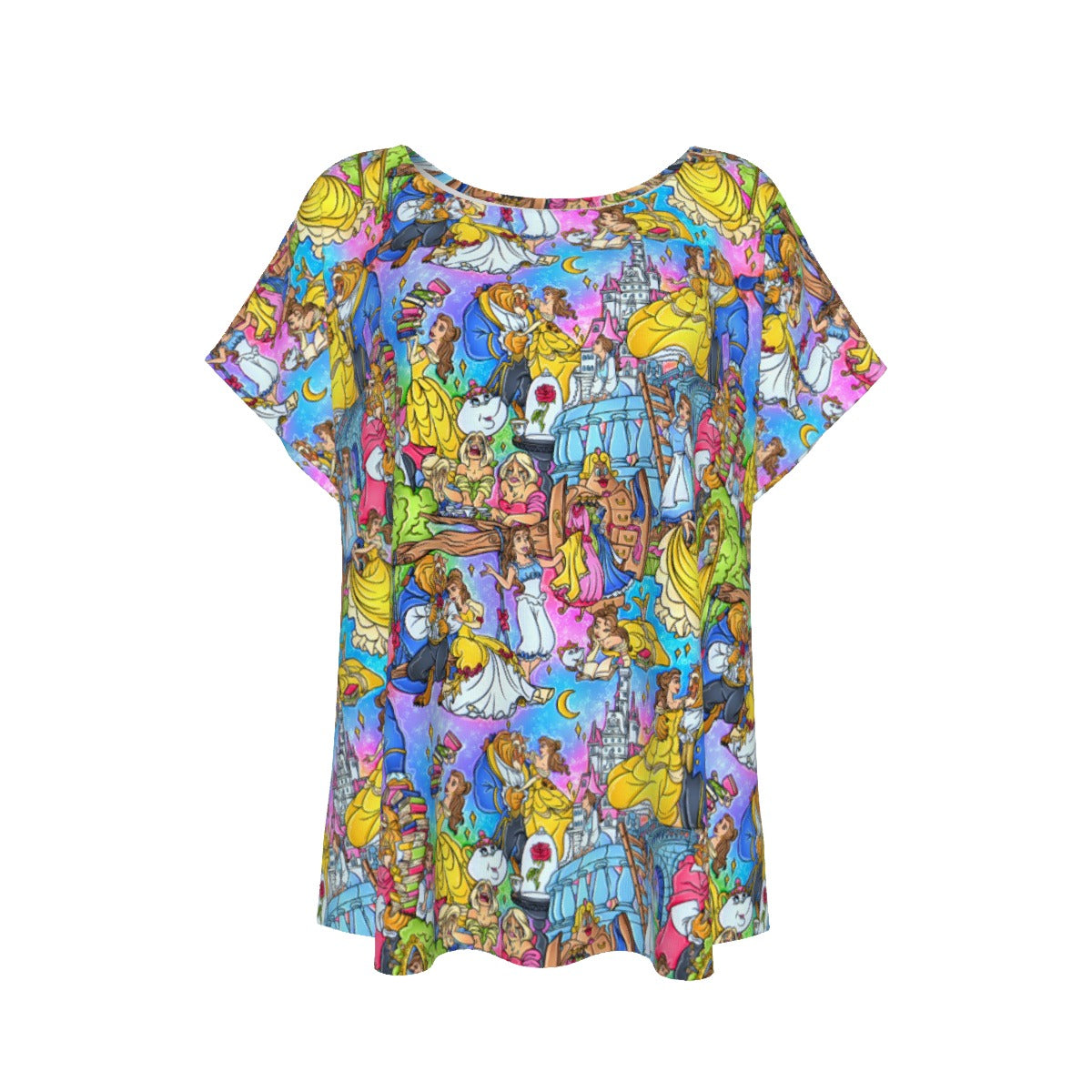 Enchanted Tale Storybook Scenes - Women’s Relaxed Fit Scoop Tee