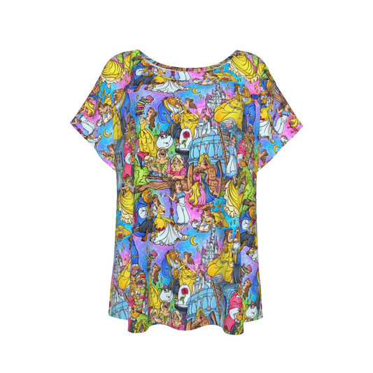 Enchanted Tale Storybook Scenes - Women’s Relaxed Fit Scoop Tee