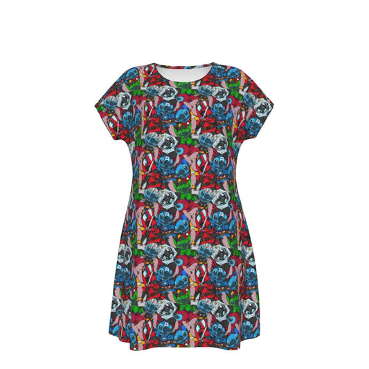 Superhero Stitch - Heroes Assembled - Women's T-Shirt Dress