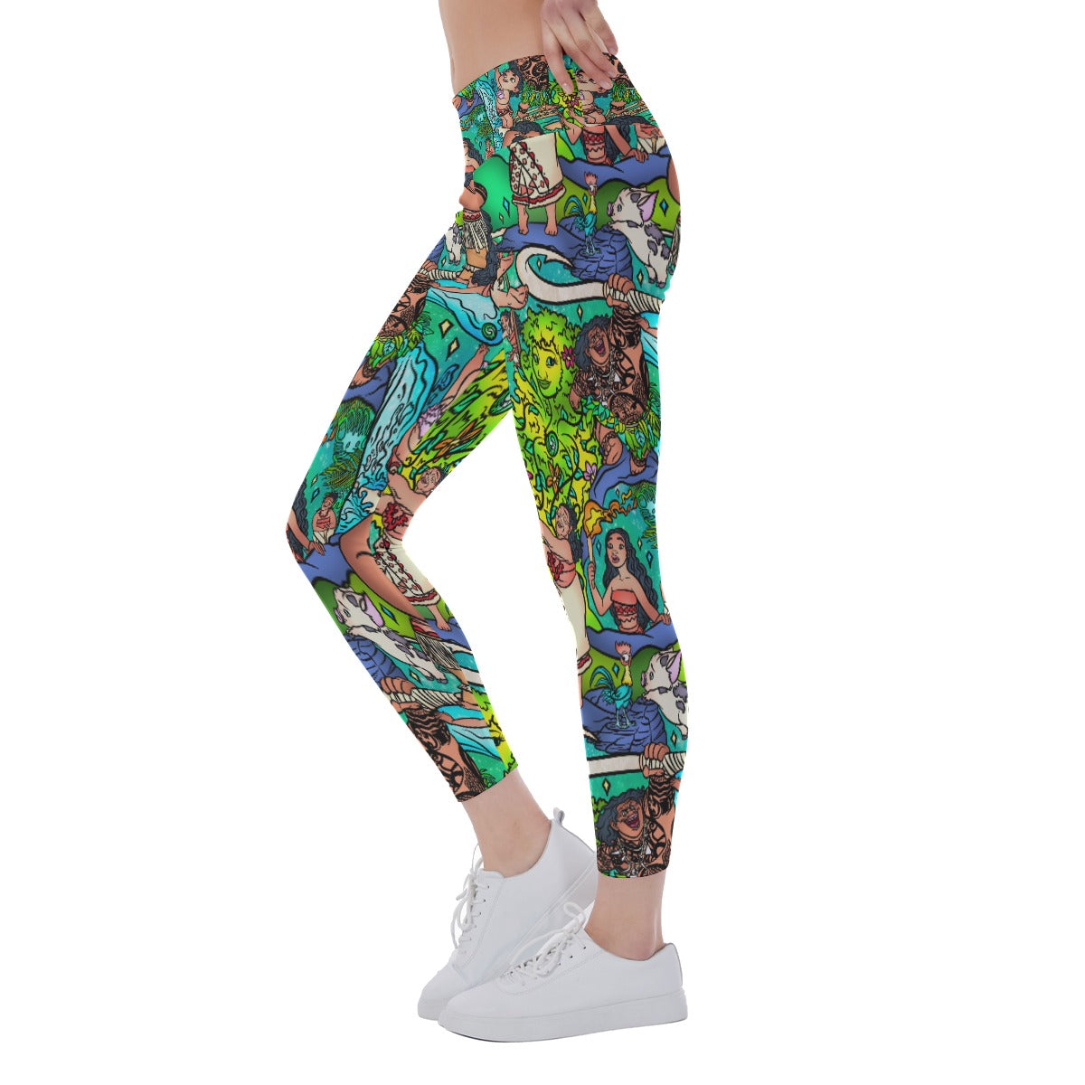 Ocean Voyager Storybook Scenes - Women's Yoga Leggings