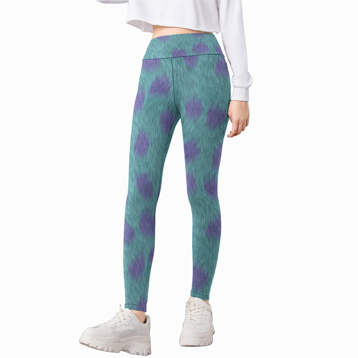 Turquoise Monster Spots - Kid's Leggings