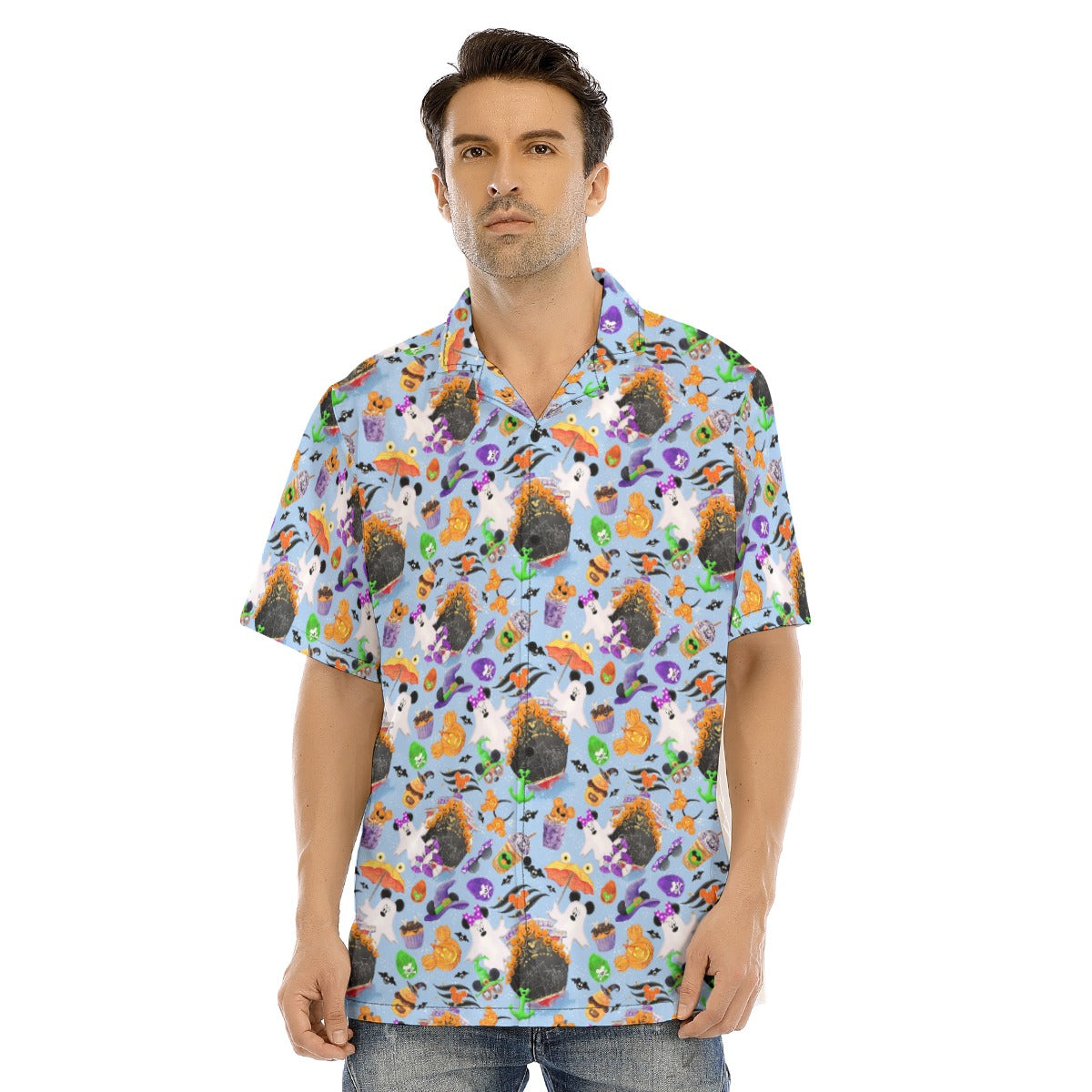 Halloween On The High Seas - Men's Hawaiian Button Up Shirt