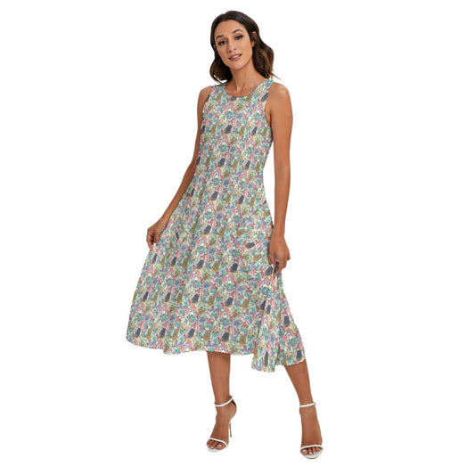 Tattoo Hearts Galactic Legends - Women’s Diagonal Pocket Midi Dress