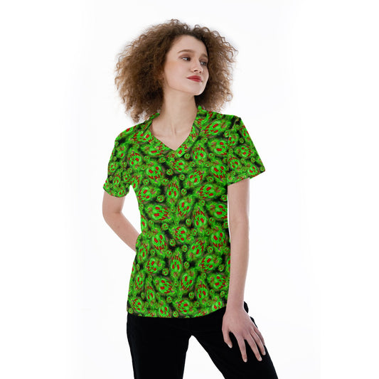 Just One Bite - Women's Short Sleeve V-Neck T-Shirt