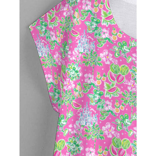 Bright Tropical Vibes - Watermelon Mouse Duo - Women’s Relaxed Fit Scoop Tee