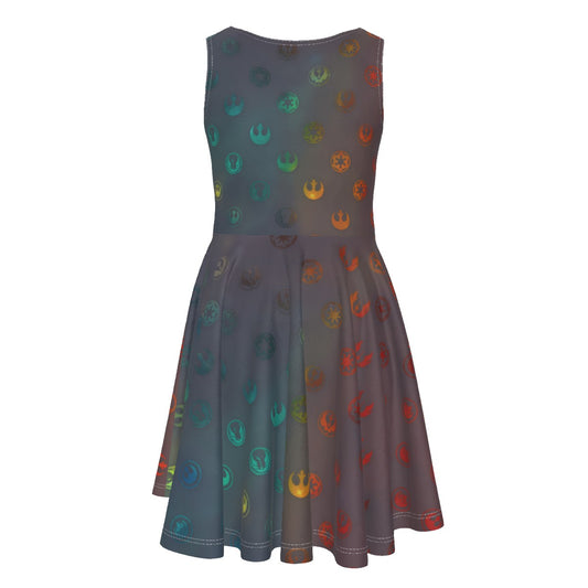 Galaxy Far Away - Kid's Sleeveless Skater Dress