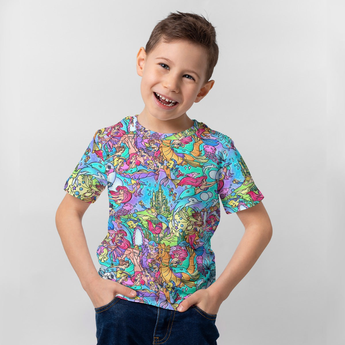 Under the Sea Storybook Scenes - Kid’s Short Sleeve T-Shirt